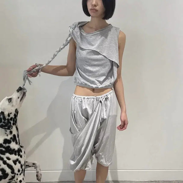 [BUNJANG] Odly Workshop Braided Cape Tank, Heather M / [새상품]오들리워크샵 Braided Cape Tank, Heather M