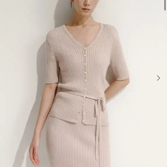 [BUNJANG] SIE Easel Half Sleeve Cardigan Misty Rose S / 시에 이젤 하프 슬리브 가디건 미스티 로즈 s