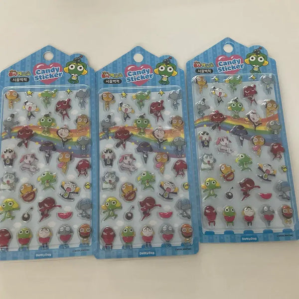 [BUNJANG] Keroro Candy Bong Bong Tamama, Giroro, Kururu Watermelon Sticker Set / 새상품 케로로 캔디봉봉 스티커 시끌벅적 타마마 기로로 쿠루루 수박