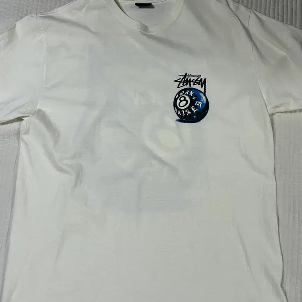 [BUNJANG] Stussy x Bornxraised 8-Ball T-Shirt White / 스투시 본앤레이즈드 8볼 티셔츠 화이트