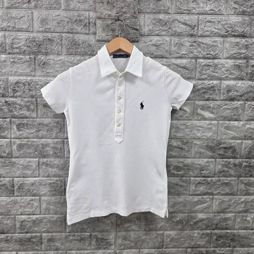 [BUNJANG] Polo Ralph Lauren White Collared Short Sleeve T-Shirt Women's Size S / 폴로 랄프로렌 흰색 카라 여자  반팔티  사이즈 44-55 상태좋아요