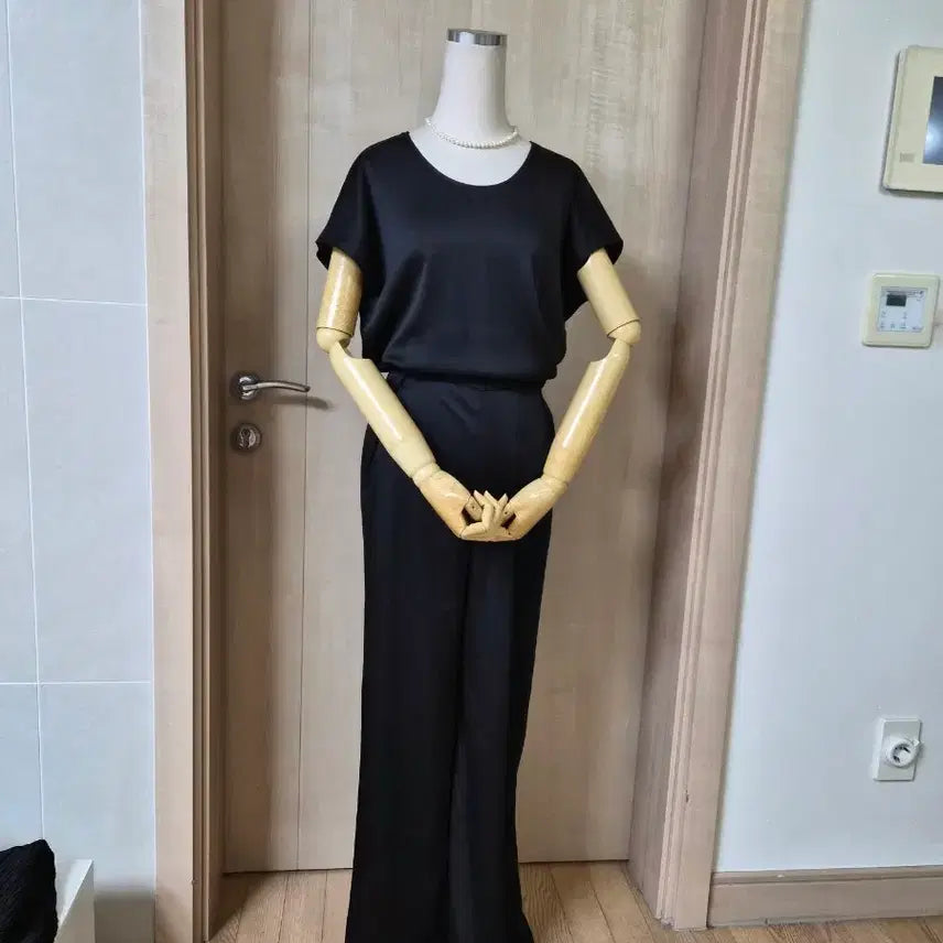[BUNJANG] Objet Black Jumpsuit / 오브제 블랙 점프수트