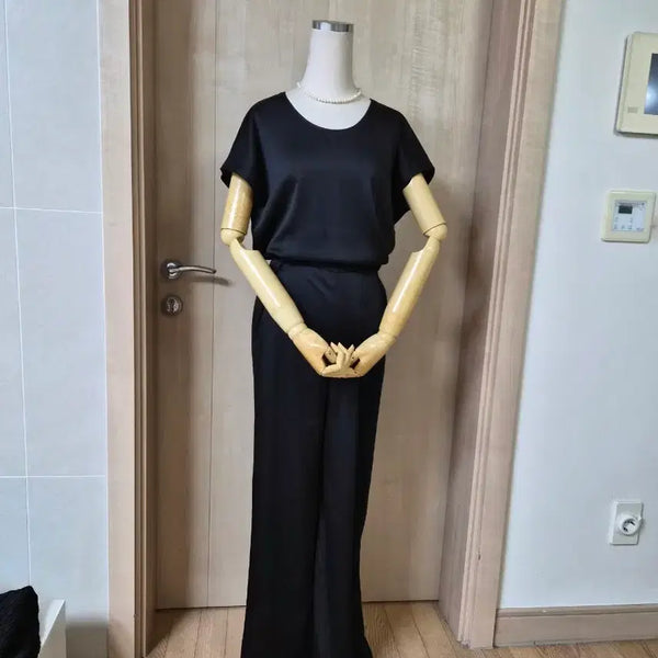 [BUNJANG] Objet Black Jumpsuit / 오브제 블랙 점프수트