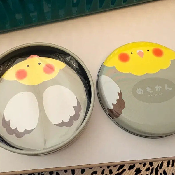 [BUNJANG] Cockatiel Tin Case with Notepads / 왕관앵무새 틴케이스