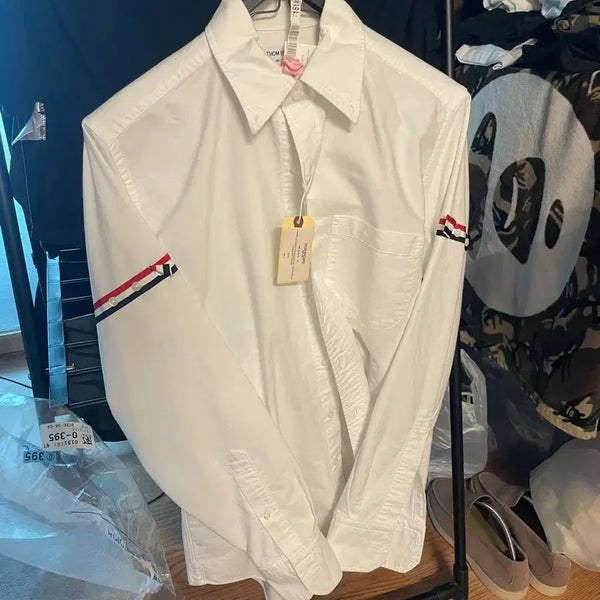 [BUNJANG] Thom Browne White Shirt with Armband Detail - Size 3 / 톰브라운 암밴드 화이트 셔츠 3사이즈