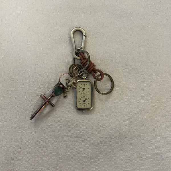 [BUNJANG] Vintage Cross Time Keyring / 빈티지 크로스 타임 키링