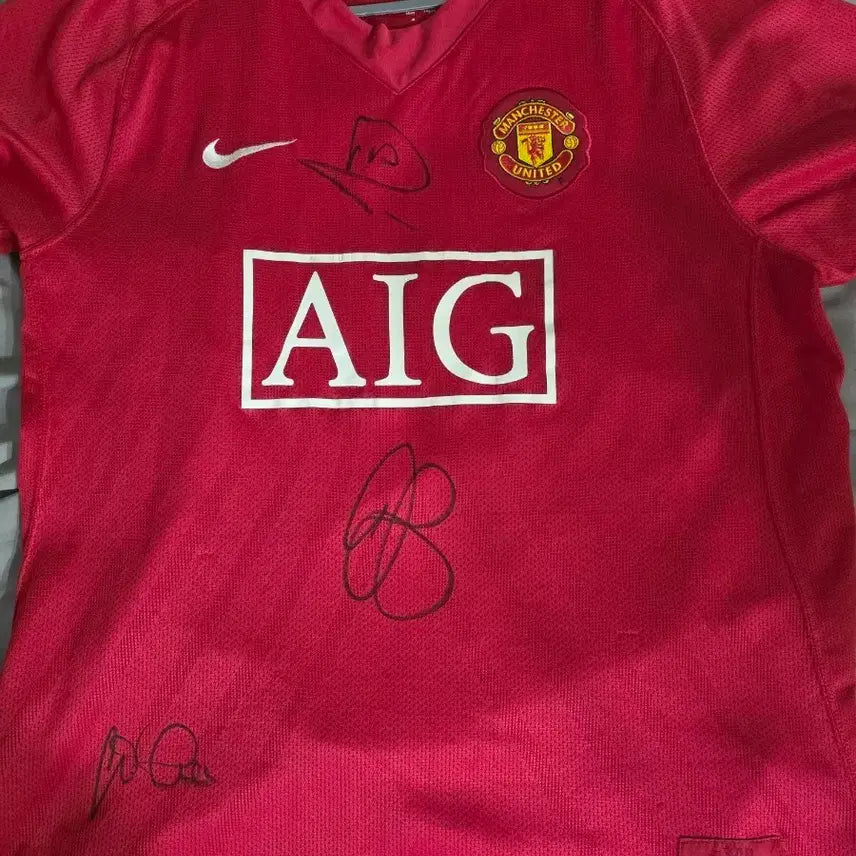[BUNJANG] Manchester United 2007-2009 Cristiano Ronaldo Jersey Signed by Ferdinand, O'Shea, Gibson / 07-09 맨유 호날두(퍼디난드,오셔,깁슨 싸인)