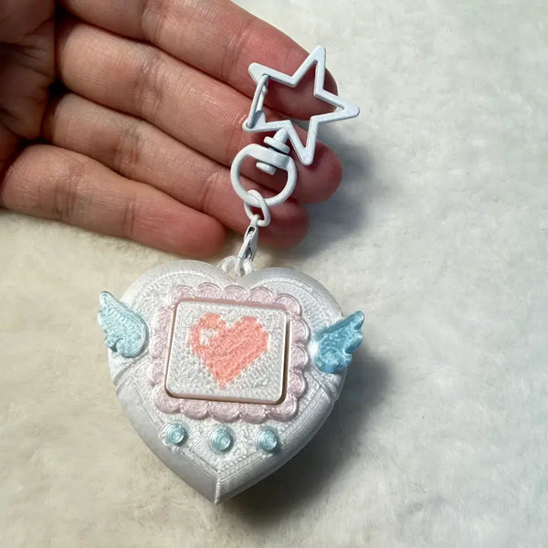 [BUNJANG] Tamagotchi Clicker Keycap Keyring / 다마고치 클리커 키캡 키링