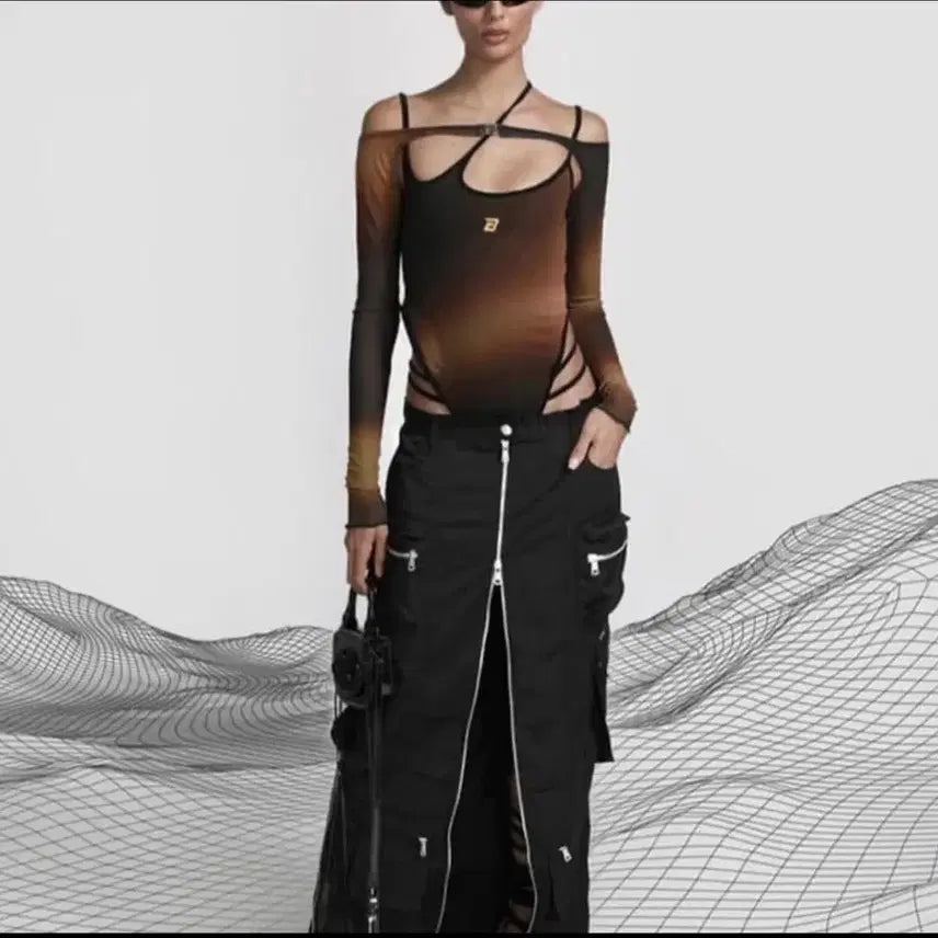[BUNJANG] Bad Blood Camo Long Skirt / 배드블러드 카모 롱스커트
