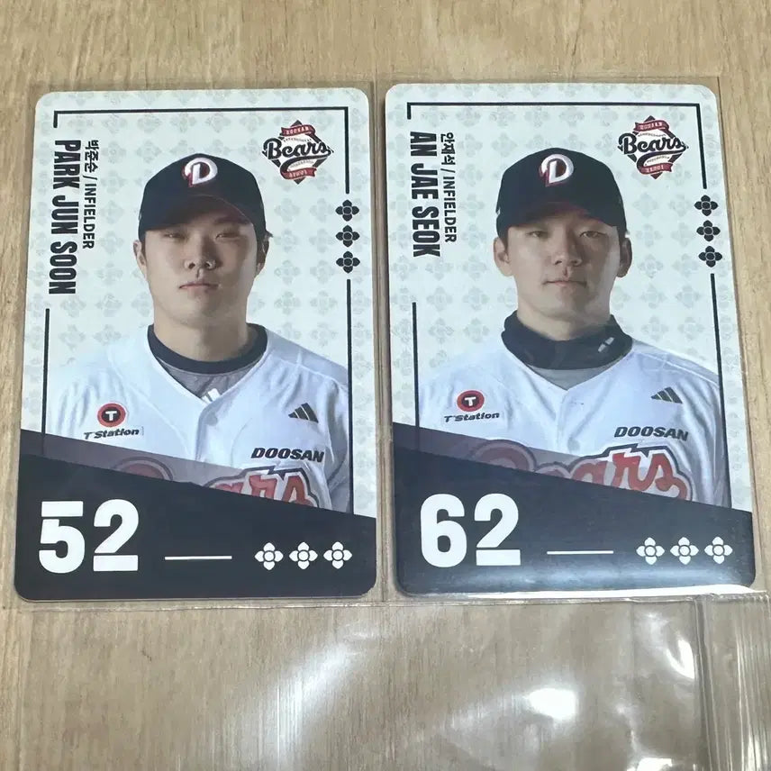 [BUNJANG] Bae Doo-soon An Jae-seok Player Card Set / 팔도비빔면 두산 박준순,안재석선수 카드