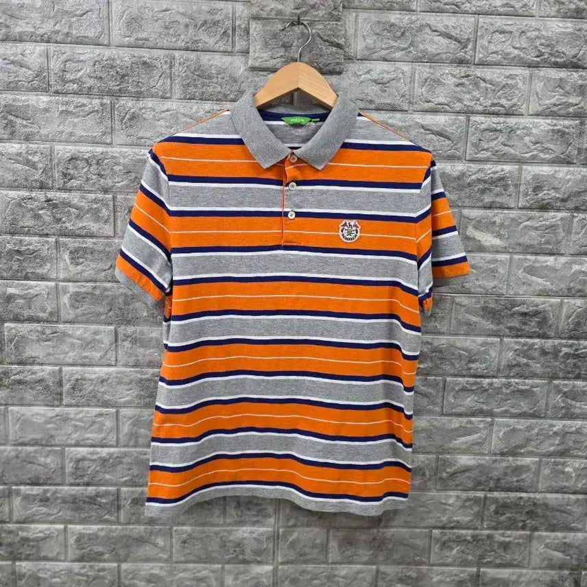 [BUNJANG] Hazzys Golf Benetton Stripe Polo Shirt Size 105 / 헤지스 골프 베네통 단가라 카라티 사이즈 105