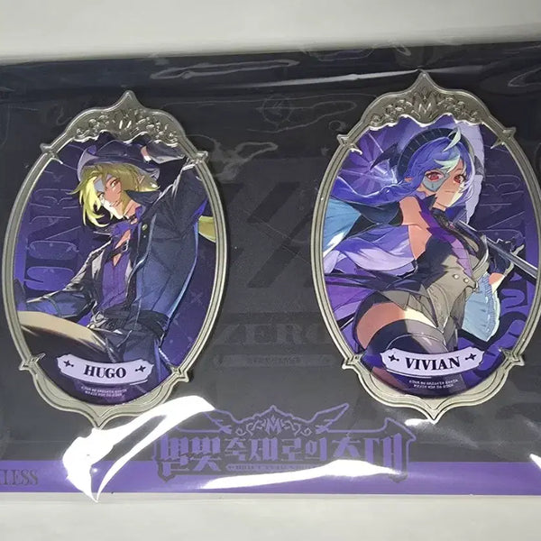 [BUNJANG] Zenless Zone Zero Vivian & Hugo Metal Badge Set (Sealed) / 미개봉 젠레스 존 제로 비비안 휴고 금속 배지 세트 더벤티