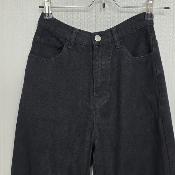 [BUNJANG] Black Wide Denim Pants / 블랙 와이드 데님 팬츠