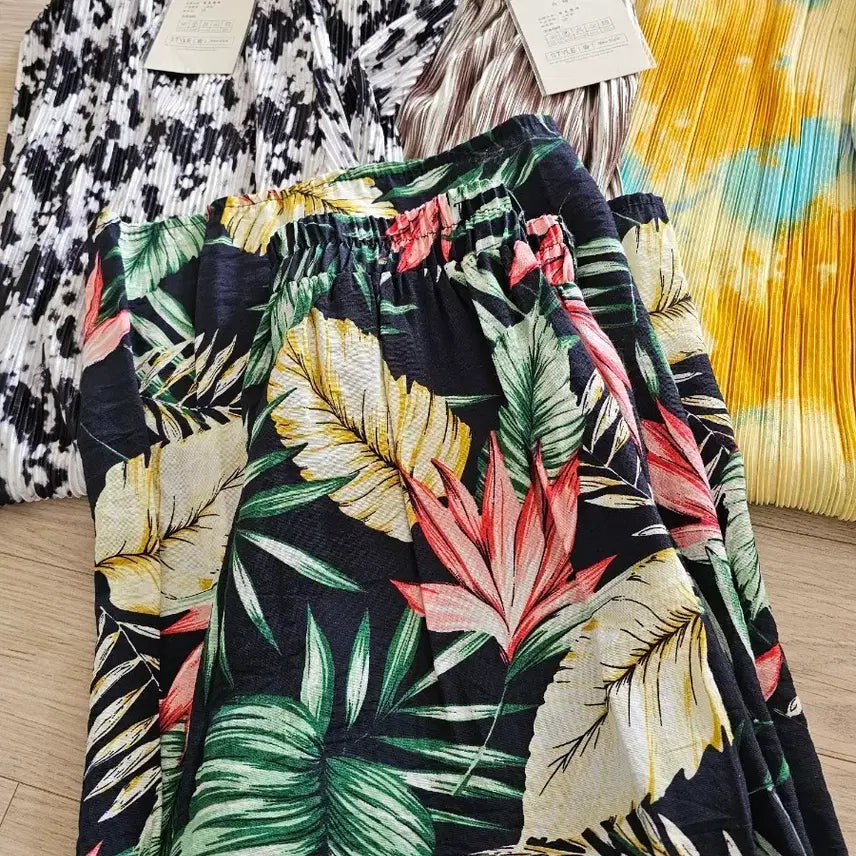 [BUNJANG] Women's Pleated Pants Set (4 Types) / 여성 플리츠 팬츠 4종