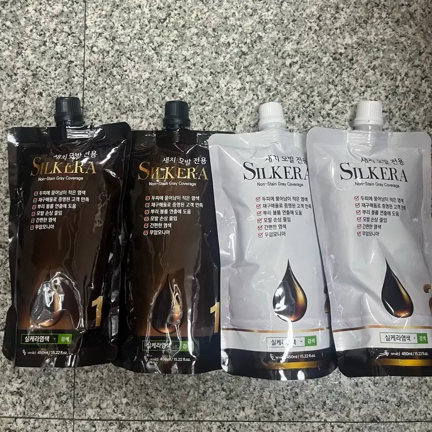 [BUNJANG] Silquera Gray Hair Dye - Gentle Formula / 실케라 새치 염색약 두피 피부에 묻어나지않는 저자극