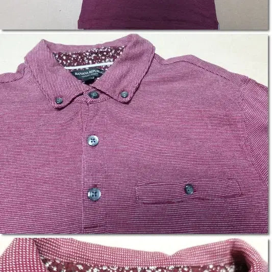 [BUNJANG] Banana Republic Wine S Short Sleeve Polo T-Shirt / 바나나리퍼블릭/반팔티 와인 S/반팔카라티/4162