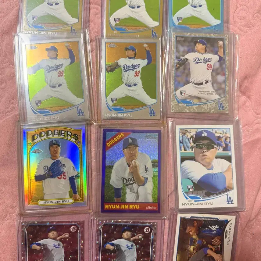 [BUNJANG] Tops Baseball MLB Ryu Hyun-jin 12-Card Bundle Set / 탑스 베이스볼 MLB 류현진 카드 12장 일괄