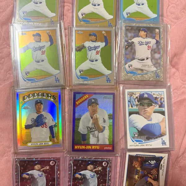 [BUNJANG] Tops Baseball MLB Ryu Hyun-jin 12-Card Bundle Set / 탑스 베이스볼 MLB 류현진 카드 12장 일괄