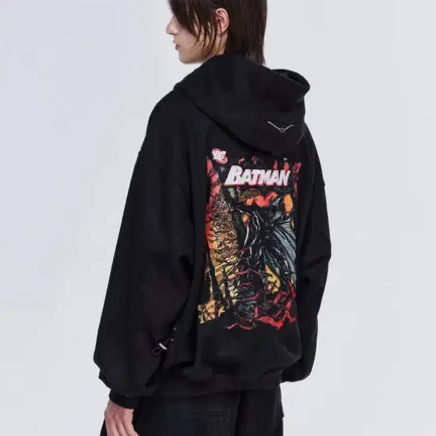 [BUNJANG] Songzio Homme DC Collection Escape Batman Wing String Hoodie Black / 송지오옴므 DC컬렉션 이스케이프 배트맨 윙 스트링 후드