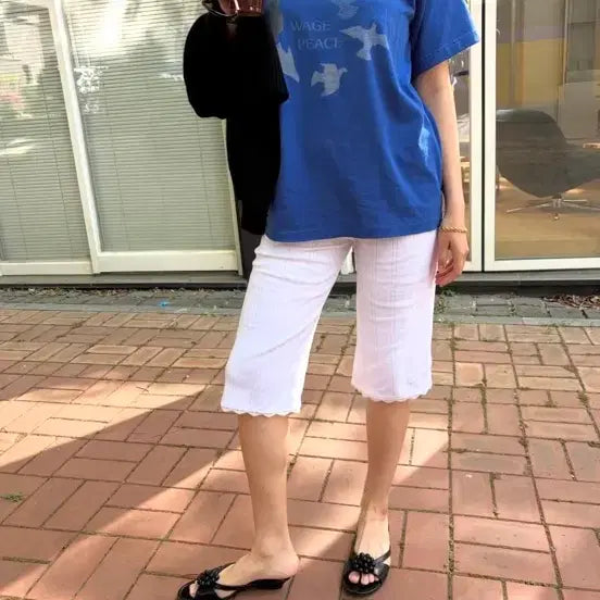 [BUNJANG] Klue Shop Klue Riri Pants White / 클루 샵클루 klue 리리팬츠 화이트