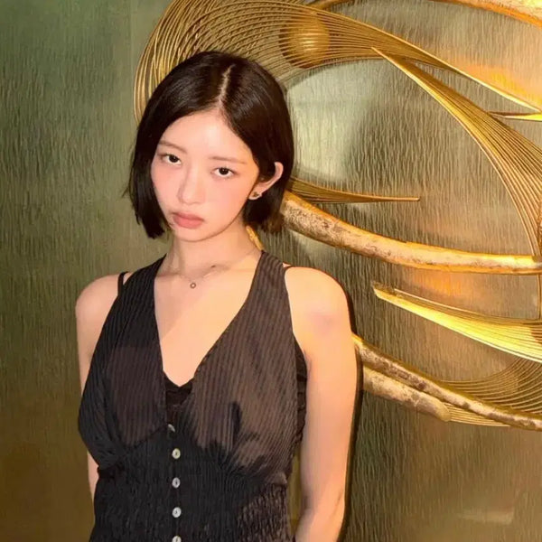 [BUNJANG] Zara Button Halter Top / 레이착용) 자라 버튼 홀터탑
