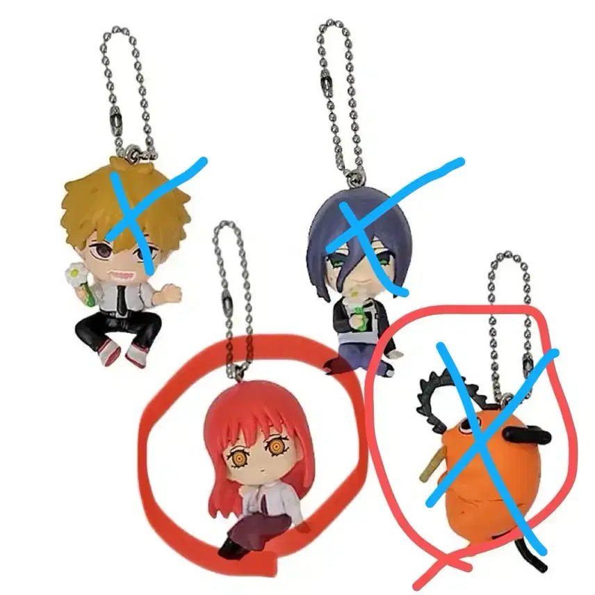 [BUNJANG] Chainsaw Man Depi Pig Gacha Keyring Makima / 체인소맨 데포피그 가챠 키링 마키마  새상품