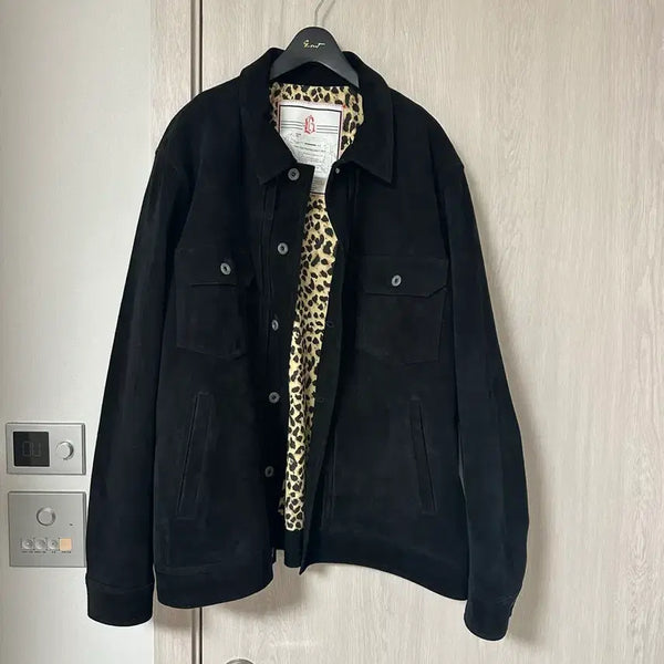 [BUNJANG] Blackout Suede Jacket / 블랙아웃 스웨이드 자켓
