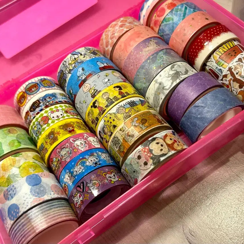 [BUNJANG] Character Masking Tape Bundle Set (33 pcs) / 캐릭터 마스킹테이프 33개 일괄처분