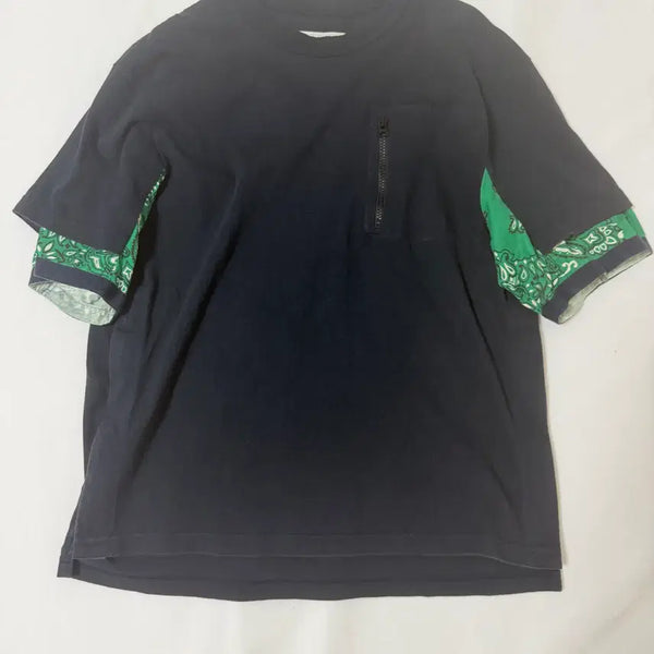 [BUNJANG] Sacai Cotton Jersey x Bandana Mix T-Shirt Size 2 / 사카이(sacai) 코튼 저지 X 반다나 믹스 티셔츠(2사이즈)