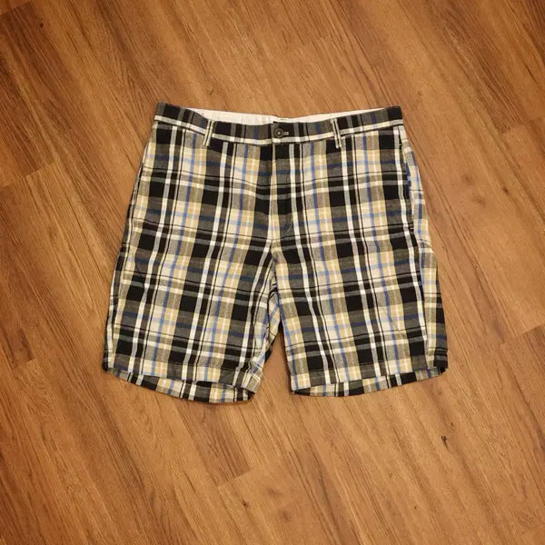 [BUNJANG] Chaps Ralph Lauren Plaid Cotton Shorts Black / 챕스 랄프로렌 체크 반바지 블랙 판매