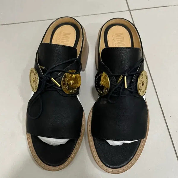 [BUNJANG] MM6 Maison Margiela Black Mule Sandals / MM6 메종 마르지엘라 블랙 뮬 샌들 240