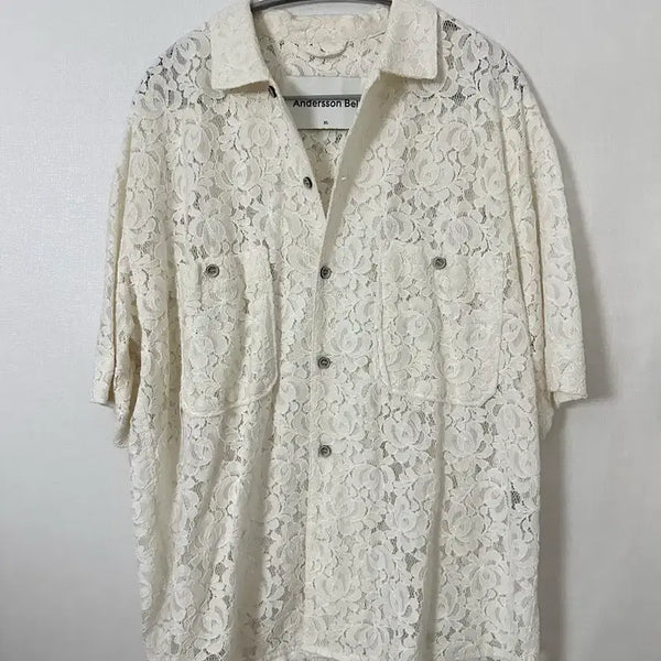 [BUNJANG] Andersson Bell Sheer Flower Half Shirt XL / 앤더슨벨 시어 플라워 하프 셔츠 XL