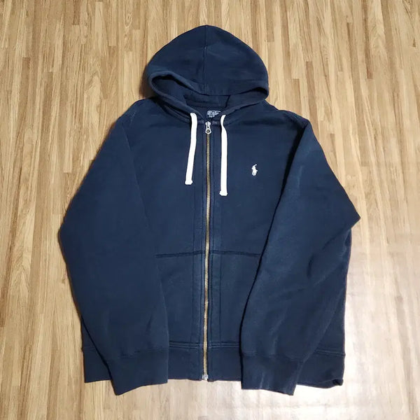 [BUNJANG] Vintage Polo by Ralph Lauren Waffle Lined Full Zip Hoodie Black XXL / [XXL] 빈티지 폴로 랄프로렌 와플 안감 풀집업 후드집업 블랙 2XL