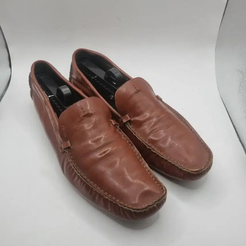 [BUNJANG] Prada Driving Shoes Brown Leather EU 40.5 / 프라다 드라이빙 슈즈 eu 40.5