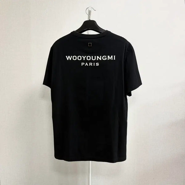 [BUNJANG] Wooyoungmi Black Logo Short Sleeve T-Shirt / [정품/50] 우영미 백로고 반팔티 블랙