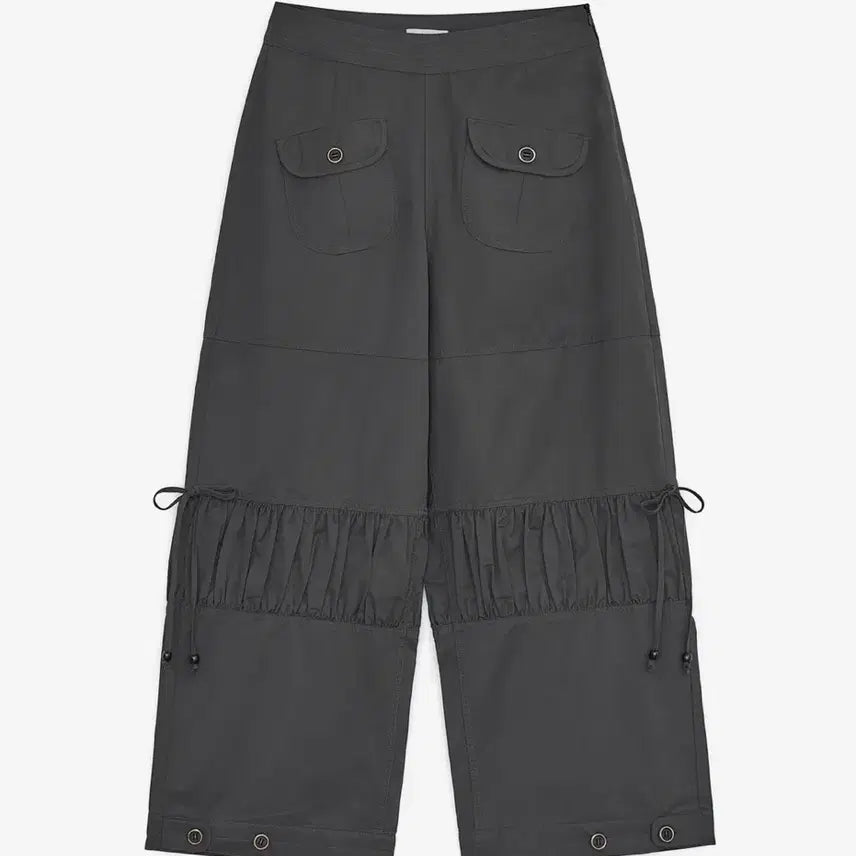 [BUNJANG] Hug Your Skin Shirring Flap Pants Charcoal / 허그유어스킨 셔링 플랩 팬츠 판매