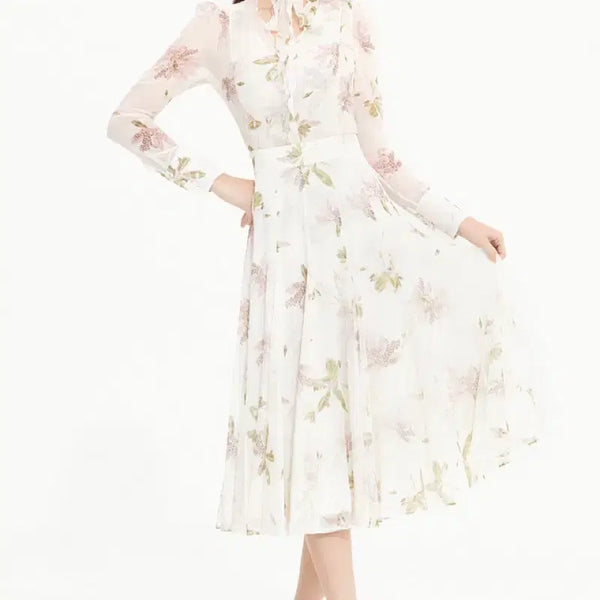 [BUNJANG] Avavav Silk Chiffon Two-Piece Set / 아보아보 실크 쉬폰 투피스 세트