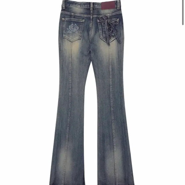 [BUNJANG] DARLING YOUARE BAD Rose Bootcut Denim Jeans / DARLING YOUARE BAD 달링유어배드 로즈 부츠컷 데님