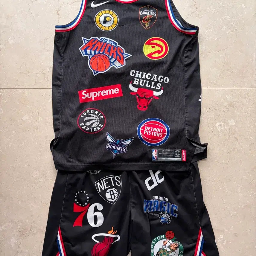 [BUNJANG] Supreme x Nike x NBA Collaboration Jersey Shorts Set / 48) 슈프림 nba 나이키 팀 콜라보 져지 쇼츠 저지 바스켓볼 농구