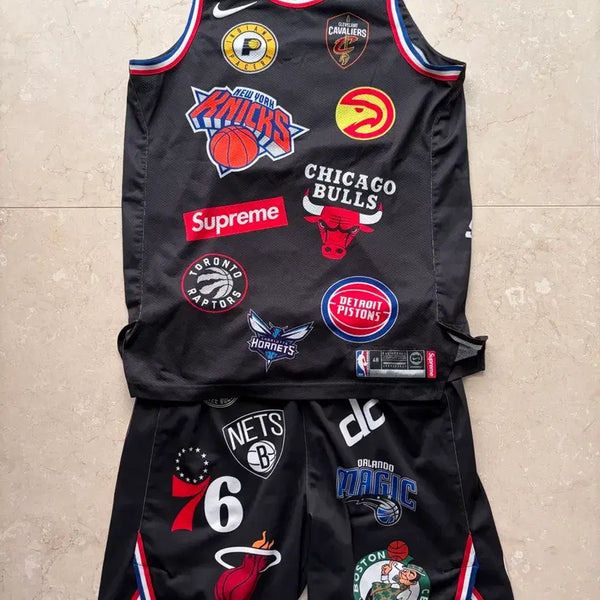 [BUNJANG] Supreme x Nike x NBA Collaboration Jersey Shorts Set / 48) 슈프림 nba 나이키 팀 콜라보 져지 쇼츠 저지 바스켓볼 농구
