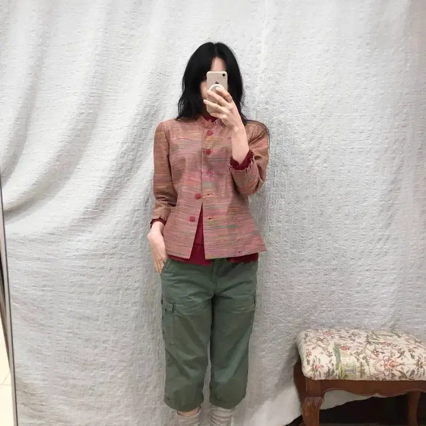 [BUNJANG] Vintage Mint Capri Cargo Pants / 빈티지 민트 카프리 카고팬츠