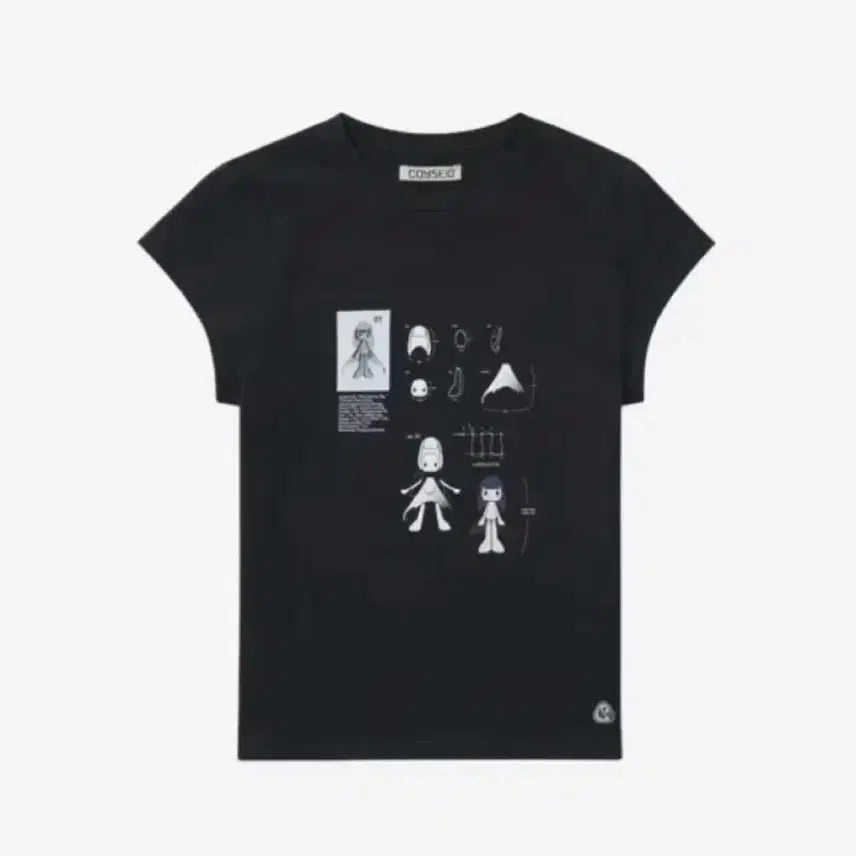[BUNJANG] COE.SEEYO Legna Short Sleeve T-Shirt Charcoal / 코이세이오 레그나 반팔 티셔츠 차콜
