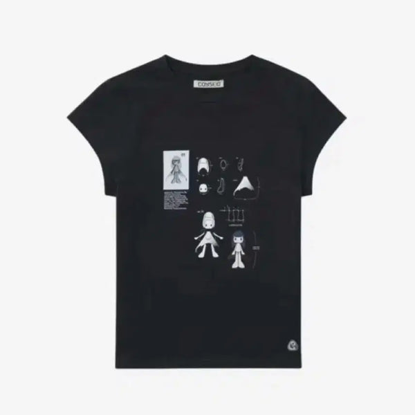 [BUNJANG] COE.SEEYO Legna Short Sleeve T-Shirt Charcoal / 코이세이오 레그나 반팔 티셔츠 차콜