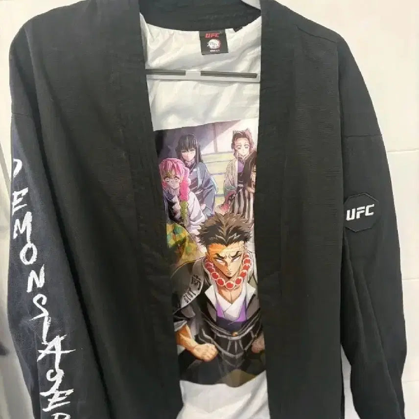 [BUNJANG] UFC x Demon Slayer Collaboration Jacket - Black / UFC 귀멸의 칼날 콜라보 자켓 블랙