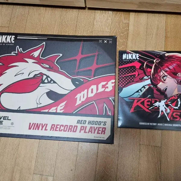[BUNJANG] Nier Reincarnation Red Hood Turntable & LP Set / 니케 레드후드 턴테이블 + 레드후드 LP