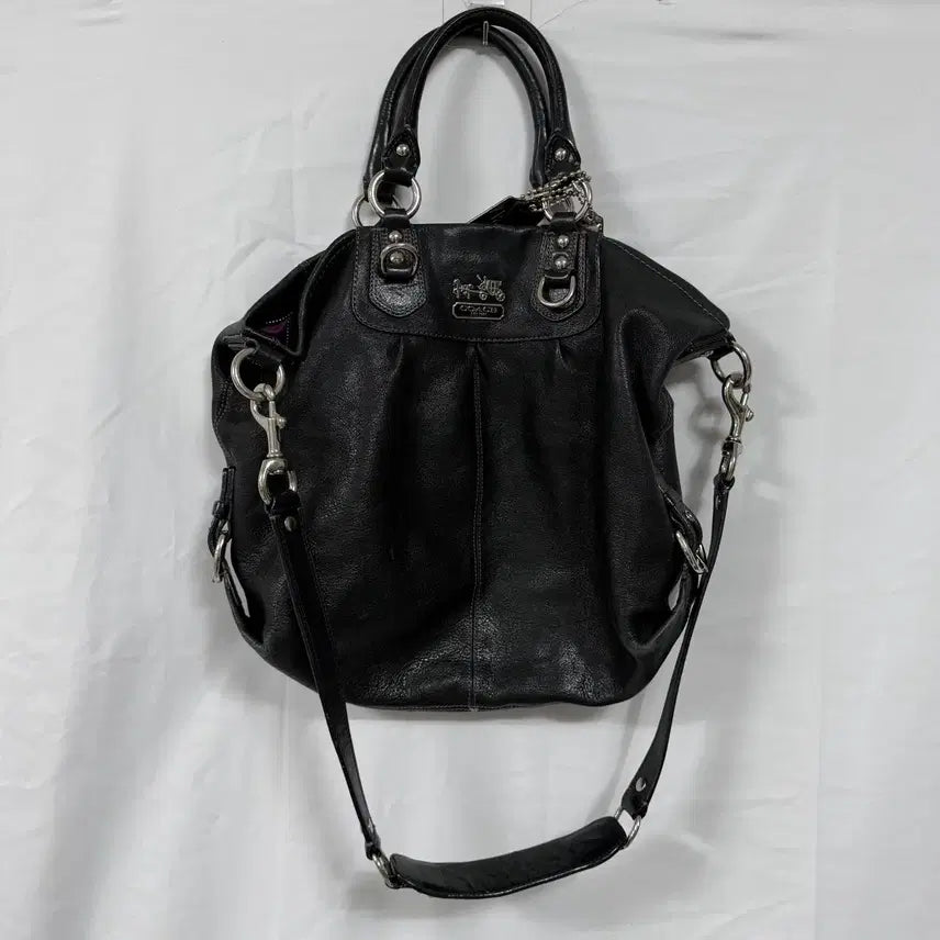 [BUNJANG] COACH Madison Black Leather Tote Bag / 코치(COACH) 메디슨 블랙 레더 토트백