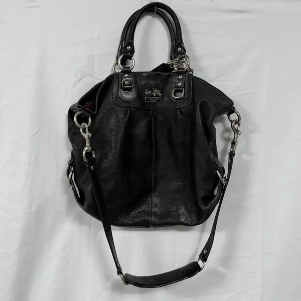 [BUNJANG] COACH Madison Black Leather Tote Bag / 코치(COACH) 메디슨 블랙 레더 토트백