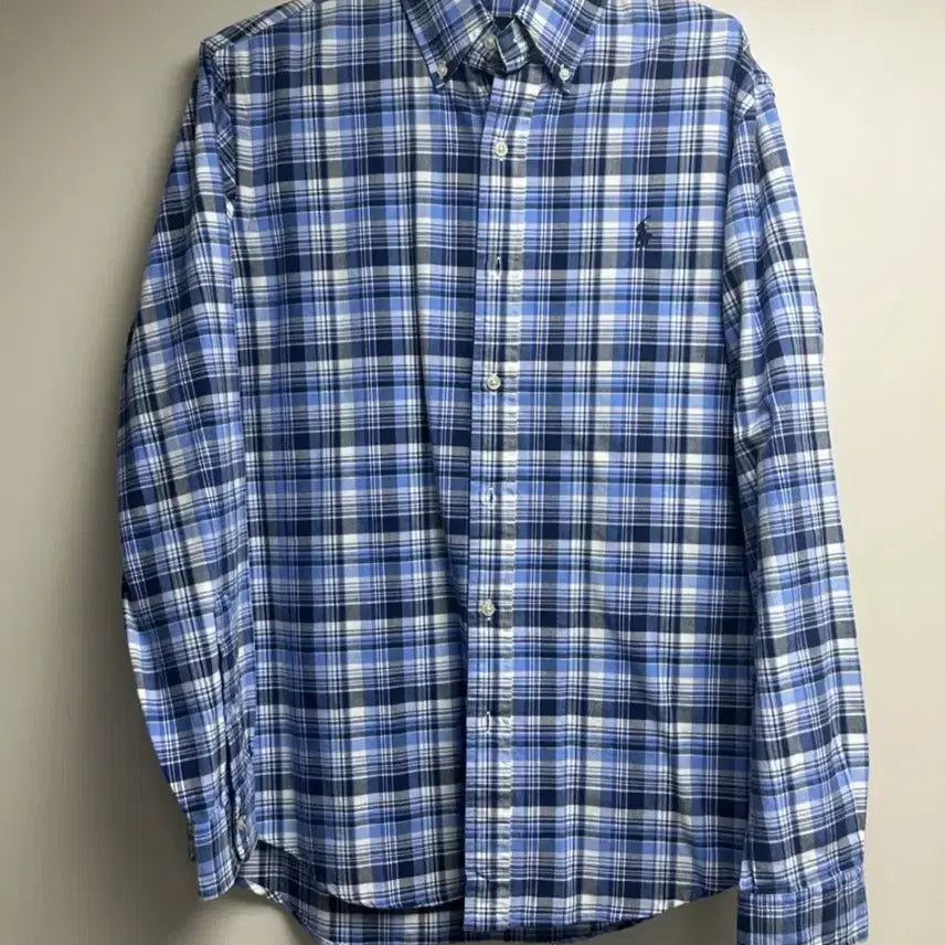 [BUNJANG] Polo Ralph Lauren Check Shirt Classic Fit M / 폴로 랄프로렌 셔츠 체크 남방 블루 클래식핏 M