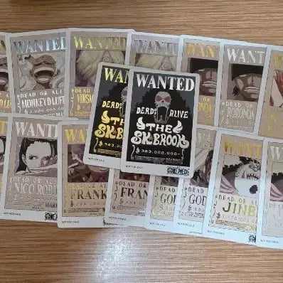 [BUNJANG] One Piece Wanted Poster Card Set - Baekdabang Collaboration / 원피스 현상수배 카드 세트 백다방