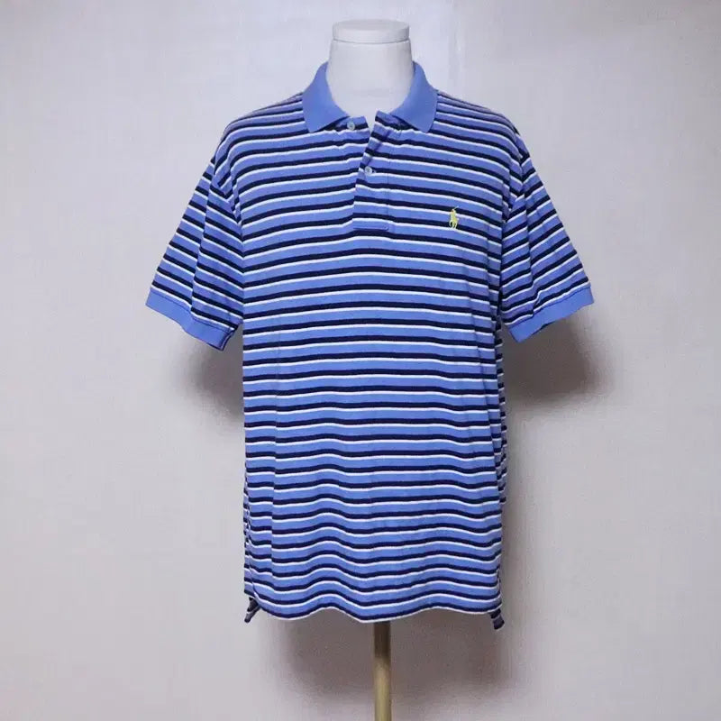 [BUNJANG] Polo Ralph Lauren Men's Striped Short-Sleeve Polo Shirt / 폴로 남성100 스트라이프 카라 반팔 티셔츠(9)